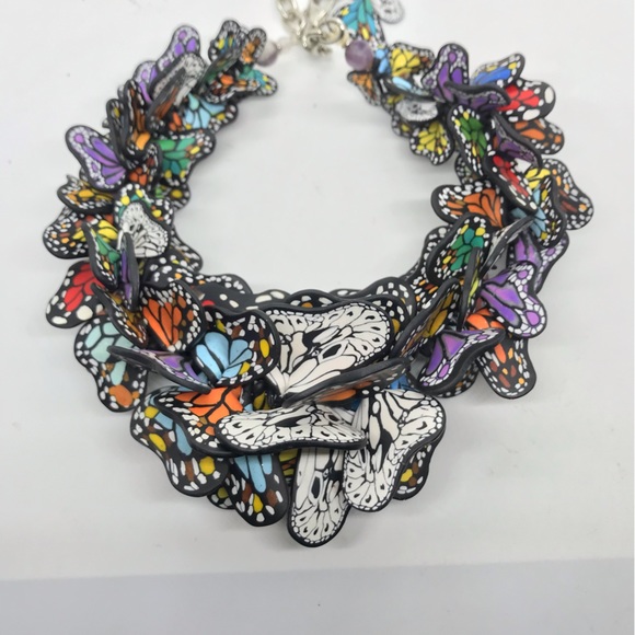 Gloria Danvers Art to Wear statement piece, a Flutter of Butterflies. - Picture 2 of 3